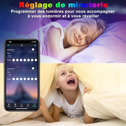Tenmiro 30m (15m×2), RGB Led Strip, Flexible Multicolor Light Room Led with Remote Control, Used for Bedroom Home Decoration