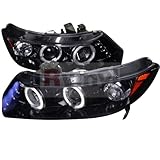 Spec-D Tuning Honda Civic Coupe 2006 2007 2008 2009 2010 2011 LED Halo Projector Headlights - Black