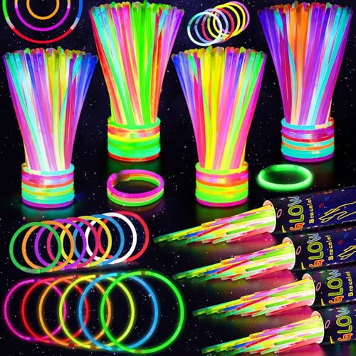 SHQDD 400 Glow Sticks Bulk Party Pack