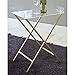 Ashley Furniture Signature Design - Ervinville Tray Accent Table - Contemporary - Clear Acrylic Top - Gold Metal Base