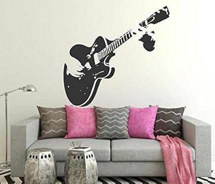 Luke and Lilly Guitar Design Vinyl Wall Sticker (85 * 80cm)