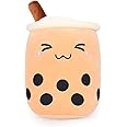 AIXINI 13.7 inch Boba Plush Stuffed Bubble Tea Plushie Cartoon Milk Tea Cup Pillow Big, Soft Kawaii Pillow