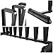 Yescom Upgraded 4 Pairs Black Metal Boot Rack 17.1 Inch Tall Standing Shoe Racks Holds 4 Pairs for Tall Boot, Rain Boot, Knee-High Maintain Boot Home Closet Shoes Shelf Sturdy