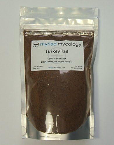 Myriad Mycology Turkey Tail Mushroom Powder 5.2oz or 150g, Made in USA / Yun Zhi by Myriad Mycology