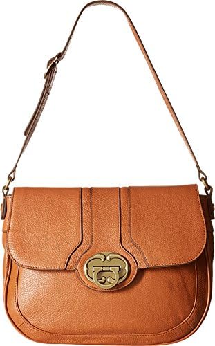 Emma Fox Women's Harrow Large Flap True Cognac Handbag