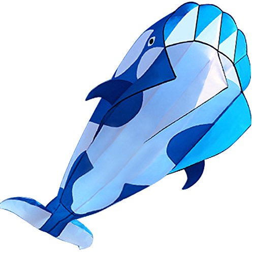 HENGDA KITE 3D Kite for Kids and Adults,Easy to Fly,Excellent Fabric and Structure Design，Huge Frameless Soft Parafoil Giant Whales Dolphins Kite