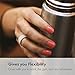 Enso Rings Column Silicone Ring Peach Size: 6
