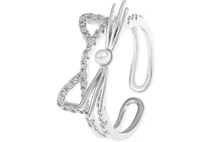 AIETUE Cat Ring For Women, Silver Cat Paw Print Ring Cute Ring Adjustable Dainty Statement Ring Pet Hug Claw Ring Thanksgiving Birthday Anniversary Jewelry Gift