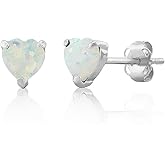 925 Sterling Silver Gemstone Hoop Earrings for Women | 0.9 Inch Round Birthstone Earrings for Women with Click Tops | Hypoallergenic Earring Hoops by MAX + STONE