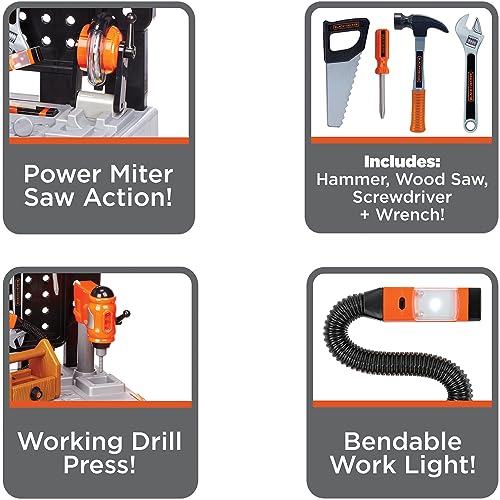 Black+Decker Kids Workbench Power Tools Build Your Own Toy