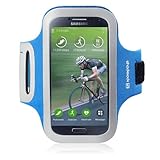 Samsung Galaxy S4 Case, Shocksock [Reflective] [Blue] Samsung Galaxy S4 Armband, Sports Gym Bike Cycle Jogging Armband with Dual Arm-Size Slots and Key Pocket Custom Made for Samsung Galaxy S4 - Blue