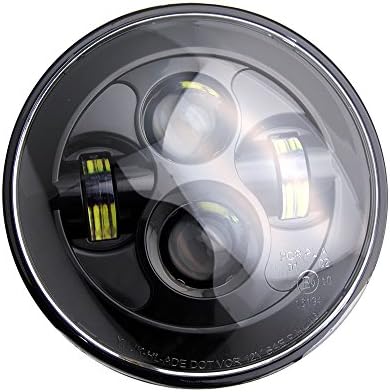 LED 7 inch Headlight Daymaker Round Projection Halo Headlights Cree 6000K Hi/lo Beam for J-eep Wrangler JK TJ LJ, Harley Davidson