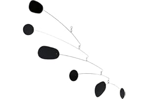 HANDMADE Bl(Ink) Black Mobile | Midcentury Modern | Metal Mobile