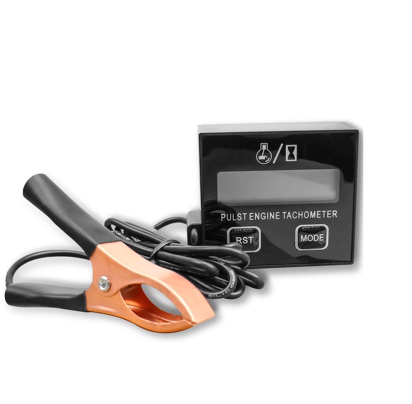 MACHSWON Black Small Engine Tachometer Digital Chainsaw Tachometer 30000RPM Inductive Tachometers Tach Gauge for Lawn Mower Chainsaw ATV UTV Boat Tractor