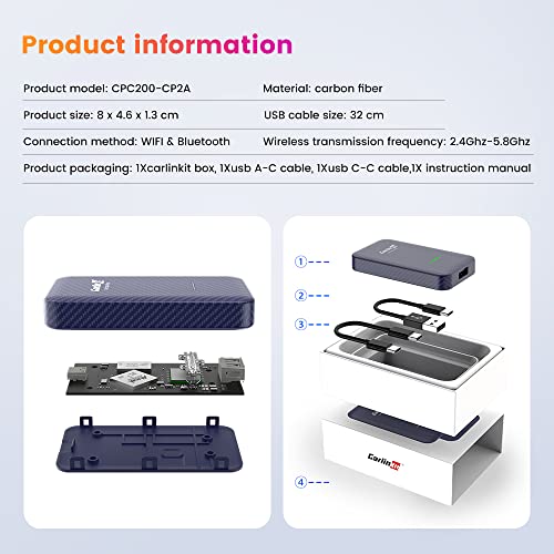 Wireless Apple CarPlay Adapter CarlinKit 4.0, Wireless Android Auto