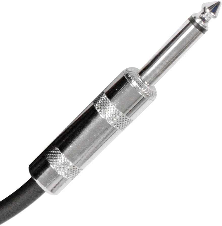 Seismic Audio - SAGC10R - 10 Foot (2 Pack) TS 1/4" to 1/4" Right Angle TS Guitar Cables Purple: Musical Instruments