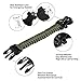 Camping Paracord Survival Bracelet Kit 500 LB - Outdoor Hiking Travelling Hunting Gear - 12-in-1 Emergency Tactical Parachute Rope Bracelet - Compass, Thermometer, Whistle, Knife, Fire Starter - Army