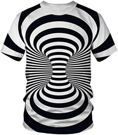 YKARITIANNA Unisex Men's 3D Printing Creative Round Neck Casual Short Shirts Top Blouse