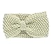 Voberry®Lady's Lovely Winter Crochet Flower Bow Knitted Winter Warmer Head wrap Hair accessories (White)