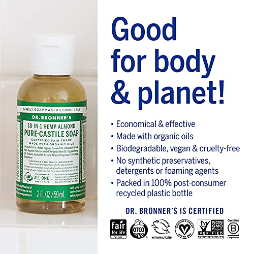 Dr. Bronner's PureCastile Liquid Soap (2 Ounce Variety Gift Pack