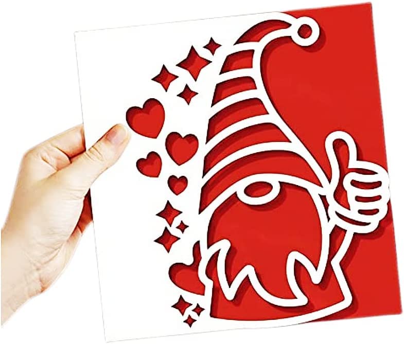 Heart Stars Gnome Cutting Dies for Card Making，Cutting Dies Cut Stencils for DIY Scrapbooking Photo Album Decorative Embossing Paper Dies for Card Making Templated