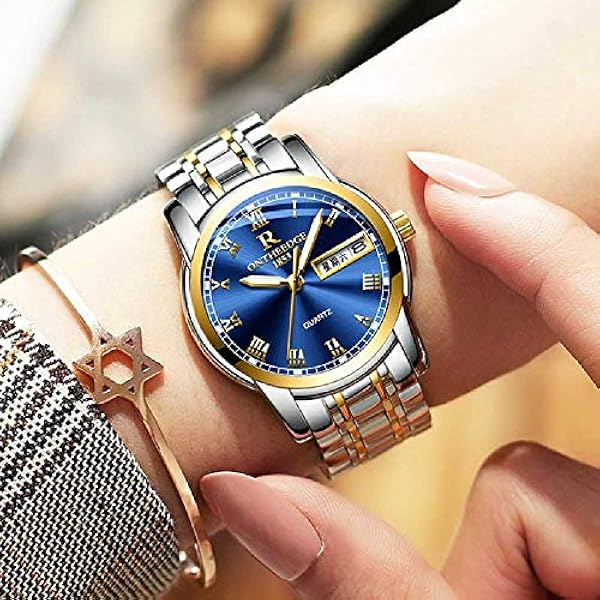 None Brand Orologio al Quarzo in Acciaio Inossidabile Orologio da Uomo a  Tre Pin Non Meccanico