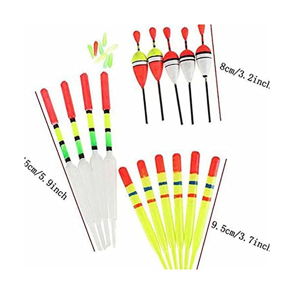 C-Pioneer-15PCS-Fishing-Lure-Floats-Bobbers-Slip-Drift-Tube-Indicator-Assorted-Sizes-Float