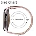 Amberwin Compatible with Apple Watch Band 42mm 38mm 44mm 40mm, iWatch Bands Stainless Steel Milanese Loop with Magnetic Closure for Apple Watch Series 4 3 2 1 (Rose Gold, 42/44mm)