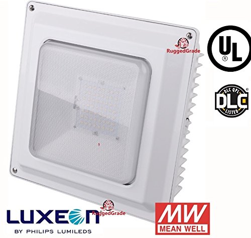45 Watt LED Ceiling Light - 5,000 Lumens - Ultra efficient LED - LED Canopy Light - Recessed or direct to Ceiling Mount. Canopy LED light - Ceiling LED light - Gas station LED style Light
