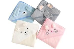 Baby Hooded Towel - Super Absorbent, Natural Baby Towel, Soft Coral Fleece Bath Towel, Suitable for Boys and Girls