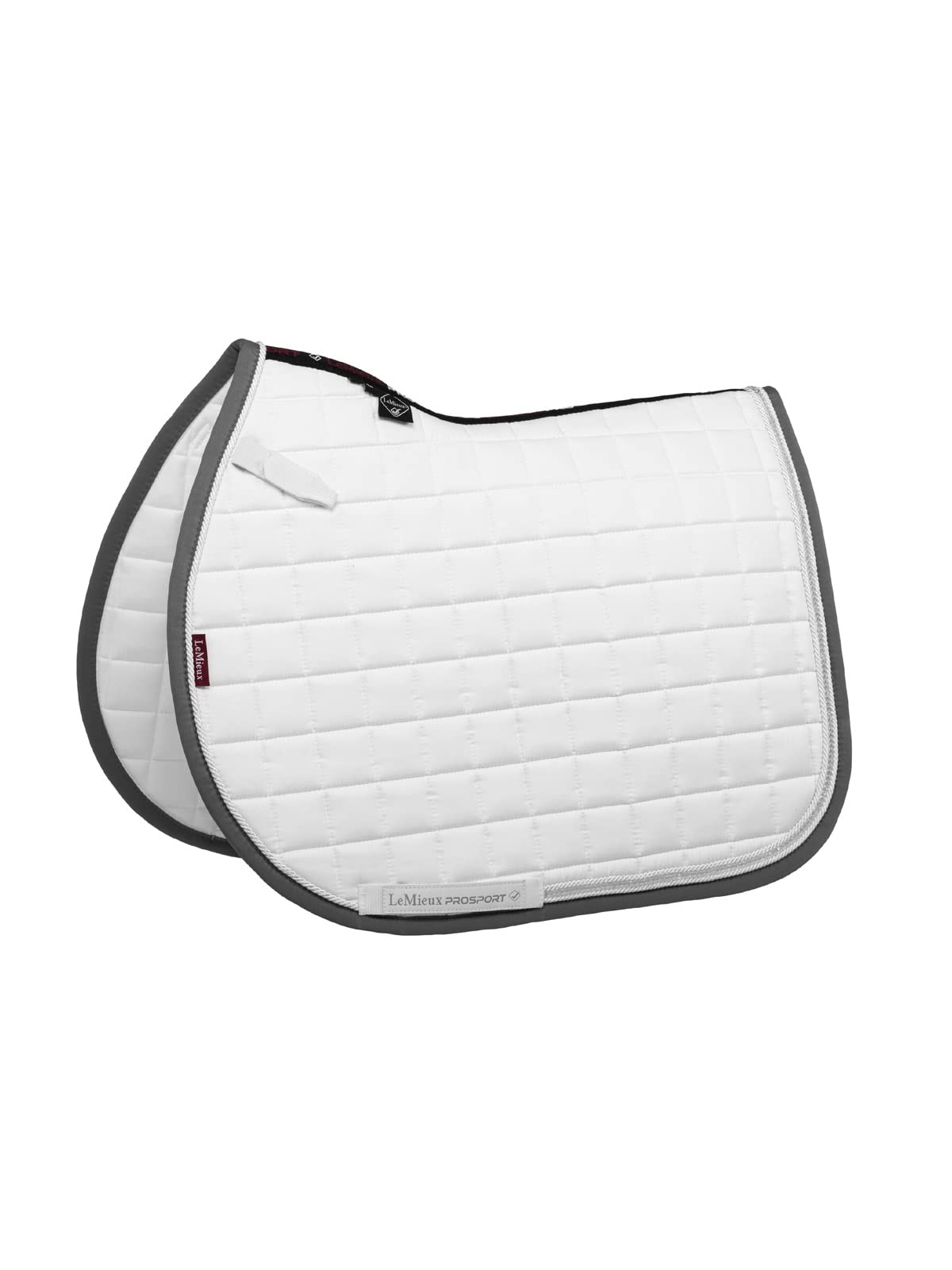 LeMieux Show Jumping Diamante Square Saddle Pad - Saddle Pads for Horses - Equestrian Riding Equipment and Accessories - (White - Large)