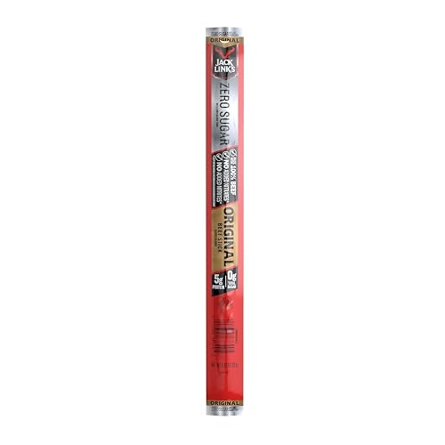 Jack Link's Original Zero Sugar Beef Stick - Made with 100% Real Beef - Ready to Eat Real Meat Pr...
