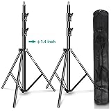 Emart Light Stand 8.5ft, Dual Spring Cushioned Adjustable Photo Video Lighting Stand, Heavy Duty Aluminum Construction with Carrying Bag for Photography and Studio Equipment (2 Pack)