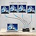 GOXMGO Hdmi Splitter 1 in 4 Out, 1x4 HDMI Splitter Audio Video Distributor Box Supports Full HD 1080P 4K/2K and 3D Resolutions Duplicate/Mirror Screen