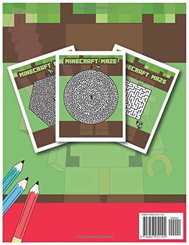 amazon com the unofficial minecraft maze for kids amazing activity book for minecrafters book for kids ages 4 8 7 9 8 10 boys and girls 9798663051194 activity mineventure books