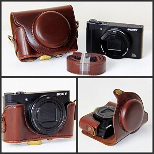Coffee Leather Camera Case Bag For Sony DSC-RX100 IV, RX100 III RX100IV RX100III