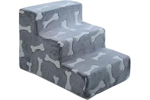 Dog Stairs | Pet Stairs for Dogs to Get on Bed - Removable Ramp Animals Climbing Walking Furniture for Senior Breed Puppy Dac