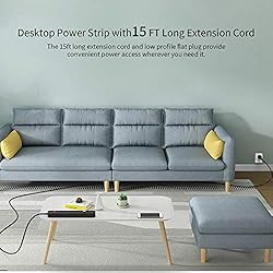 Power Strip Surge Protector 15 ft Cord, NTONPOWER