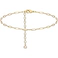 MEVECCO Anklet for Women Gold Chain 14K Gold Plated Dainty Boho Beach Summer Simple Foot Jewelry Ankle Bracelet