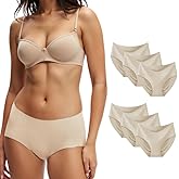 Beandays Women's Disposable Seamless Underwear Soft Stretch Briefs Invisible Panties for Travel Hospital Stays 6 Pack