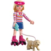 Playmobil | x Barbie Malibu | Roller Skate Set with Barbie, Puppy Taffy &amp; Convertible Sneakers | for Children Aged 4+ | 72126