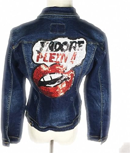 Denim Jacket Women Embroidered Oversize Jeans Jackets Sequins Basic Coat Slim Vintage Punk Outwear