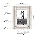 Americanflat 5x7 Picture Frame with Polished, Crystal Clear Glass - Hampton Collection - Distressed Wood Picture Frames for Tabletop and Wall Display - Aspen White