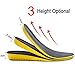 Ailaka Elastic Shock Absorbing Height Increasing Sports Shoe Insoles, Soft Breathable Honeycomb Orthotic Replacement Inserts for Men & Women