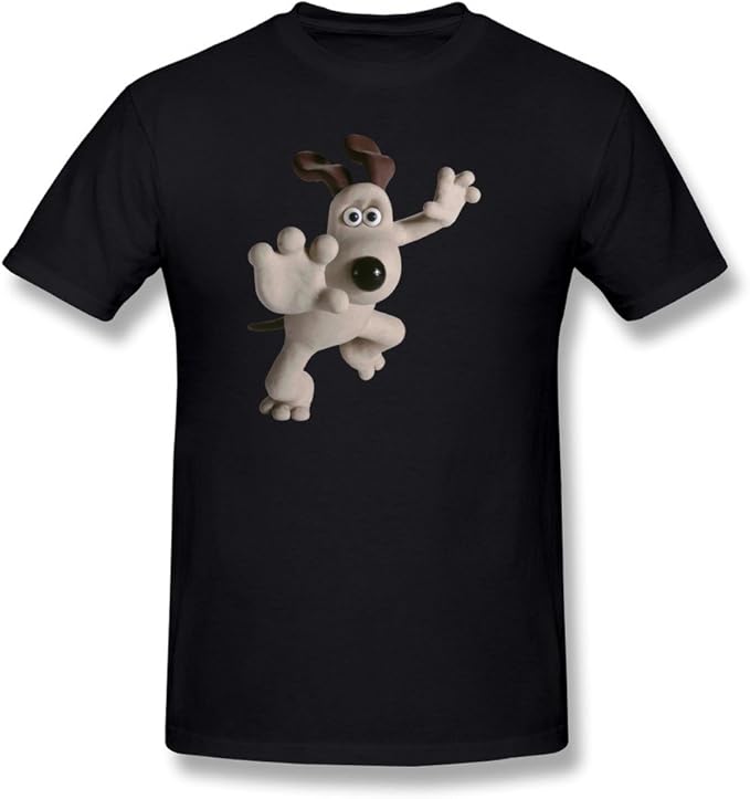 Jiaso Men's Funny Wallace And Gromit Tshirts Black XSmall (6093215302339) Books