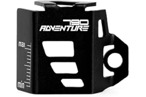 Mokiton Motorcycle Rear Brake Fluid Reservoir Pump Guard Cover Compatible With KTM 790 890 Adventure R | Gas Tank Protectors 790 890 ADV 790adv 890adv Accessories (black-1)