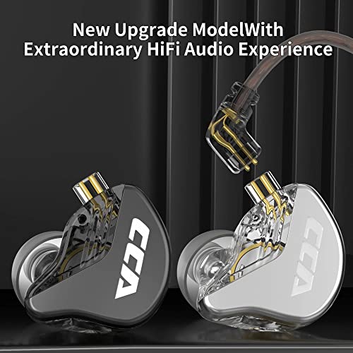 keephifi CCA CRA IEM Earphones In Ear Monitors for Musicians,Ultra-Thin Diaphragm Dynamic Driver Light Weight iems In Ear Earphone Earbuds Wired,Deep Bass 3.5mm DJ Headphones for Gaming,Singers