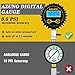 AZUNO Cylinder Compression Tester Kit, 200 PSI Digital Compression Gauge with Adapter & Hose, 8 Pieces Professional Compression Test Tool for Gasline Engine and Small Engine