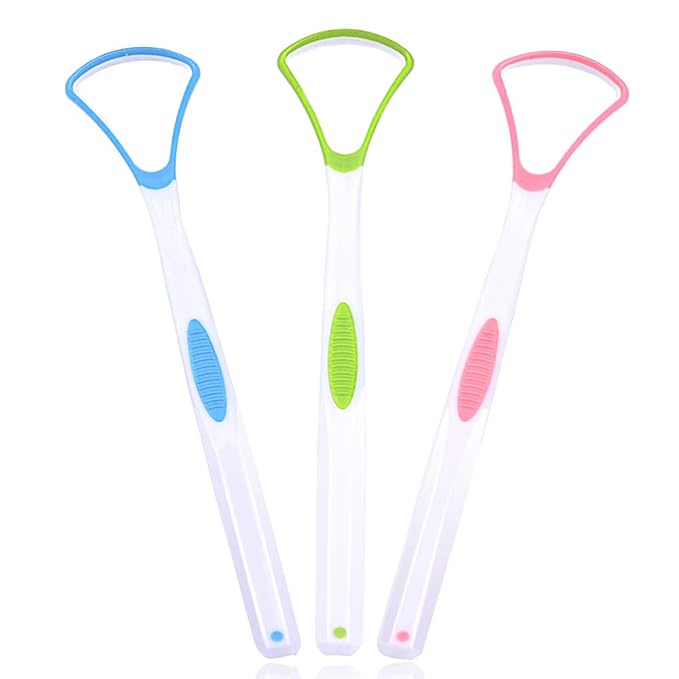 [Soft Silicon] 3PCS Tongue Scraper Cleaner, Oral Scrapers