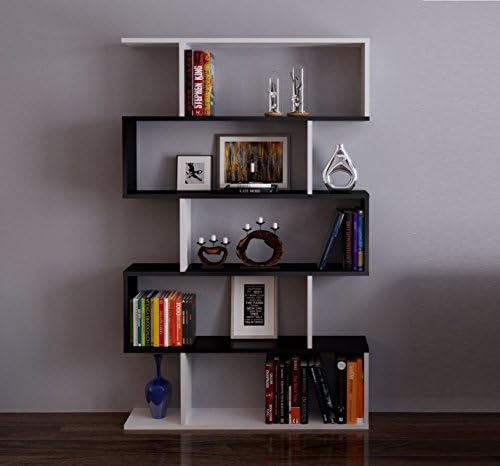 CORE Bookcase - Boolshelf - Room Divider - Shelving Unit for living room or office in modern design (White / Black)